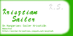 krisztian sailer business card